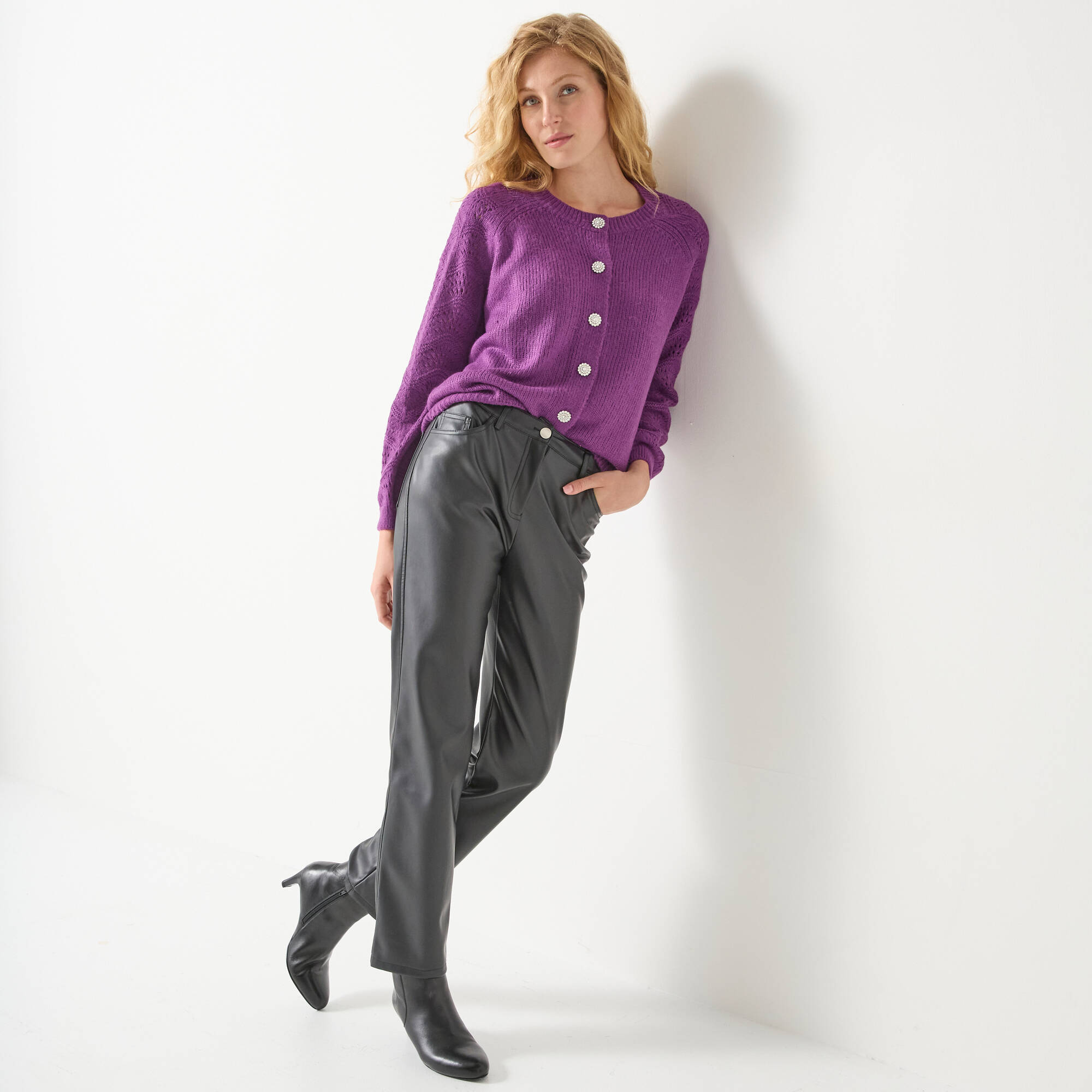 Cardigan boutons "bijoux"