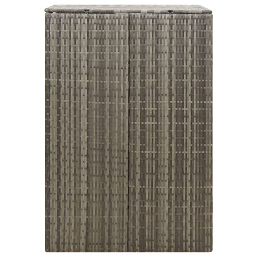 NNEVL Single Wheelie Bin Shed Grey 70x80x117 cm Poly Rattan