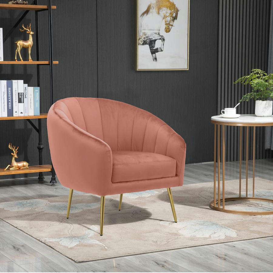 VELVET - Fauteuil design en velours rose