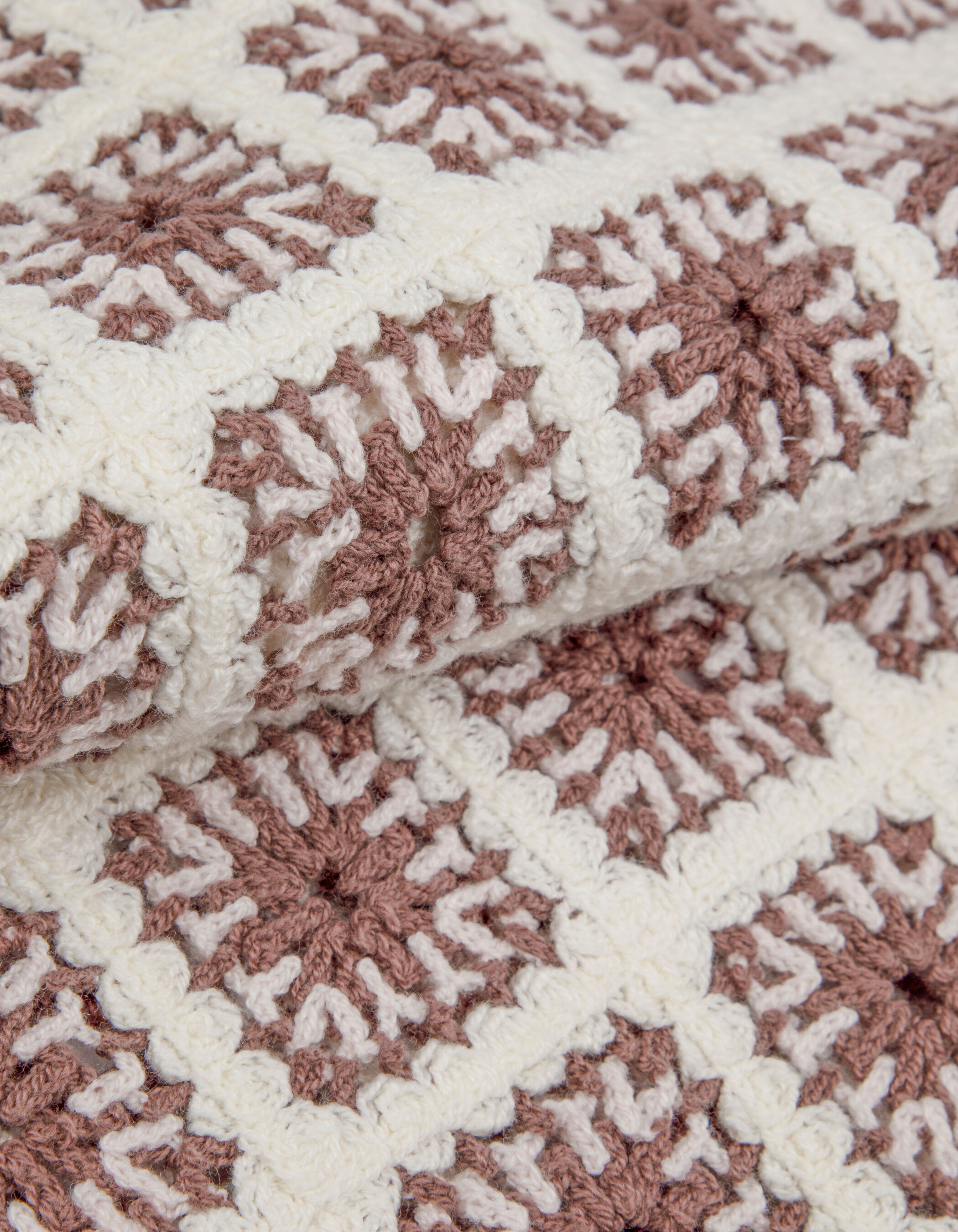 Cardigan sans manches écru tricot façon crochet Femme