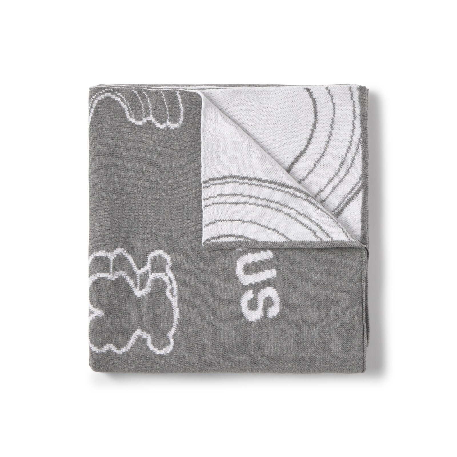 Manta de bebé reversible Nilo gris