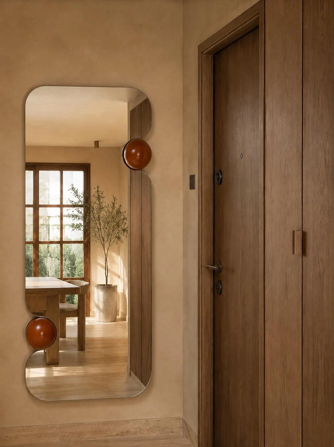 Yoros Irregular Wall Mirror - Elegant Asymmetrical Design | Alpken