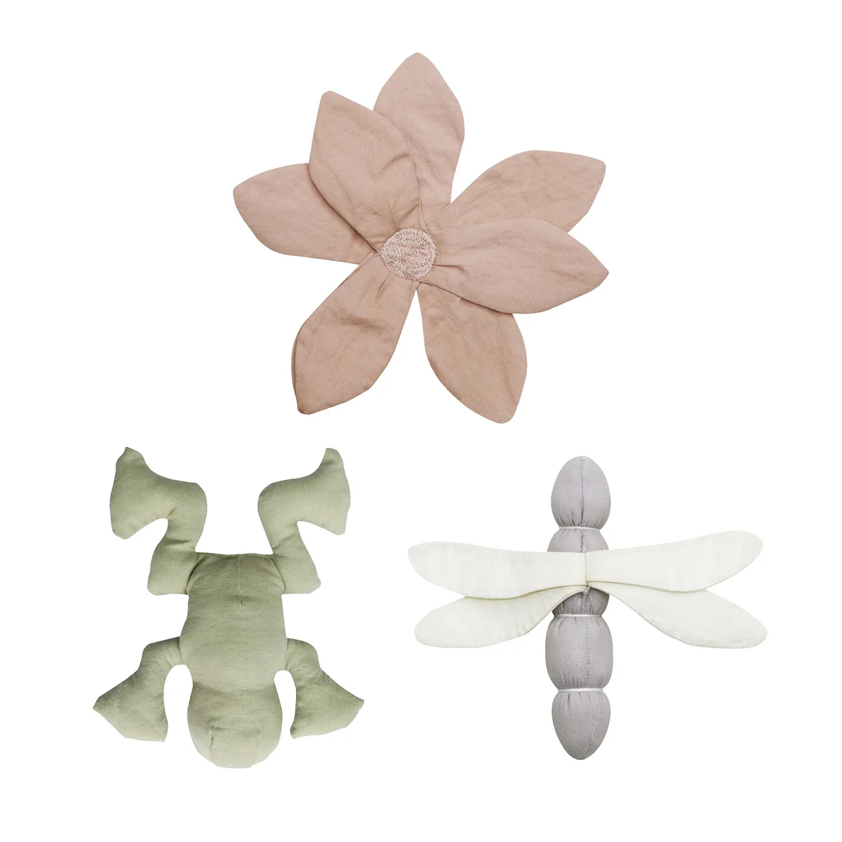 Lorena Canals - Baby Aktivitätsspielzeug, Lily Pond, grün / rose (3er-Set)