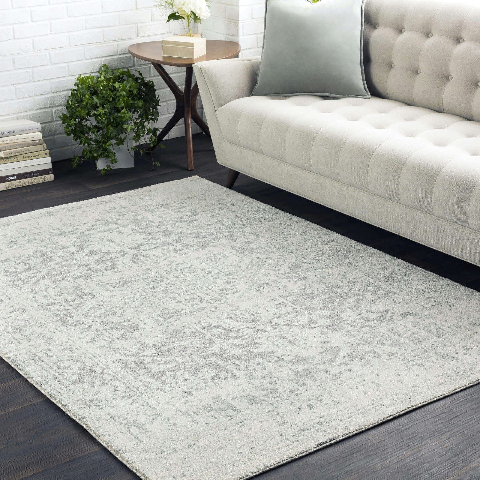 JULIETTE - Tapis Vintage Oriental Ivoire/Gris 120x170
