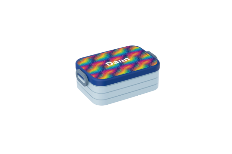 Ontwerp je eigen Lunchbox Take a Break midi - Regenboog