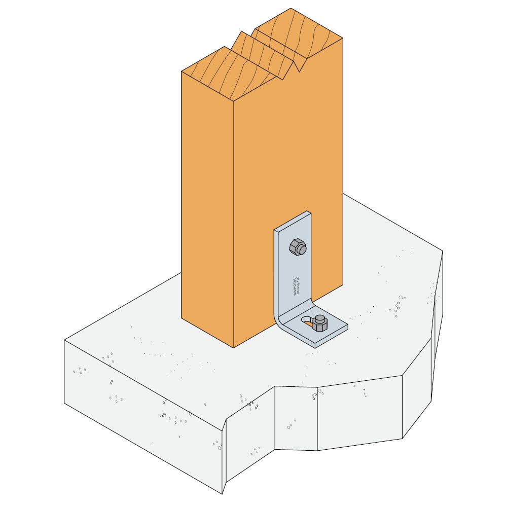 BETONGVINKEL SIMPSON STRONG-TIE Ø14 BOLTHULL 75 X 75 X 6,0