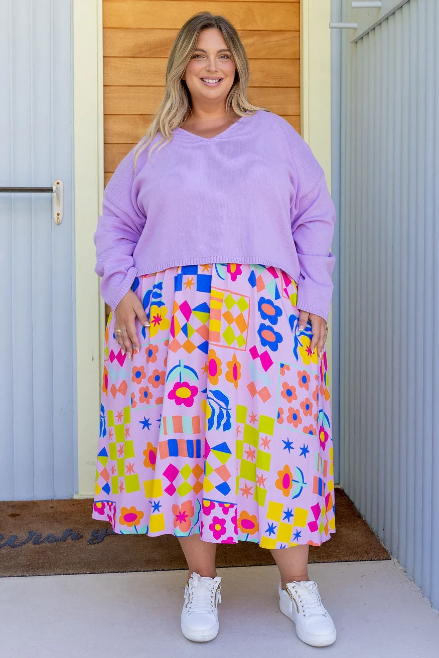 Blakely Crop Knit in Lilac