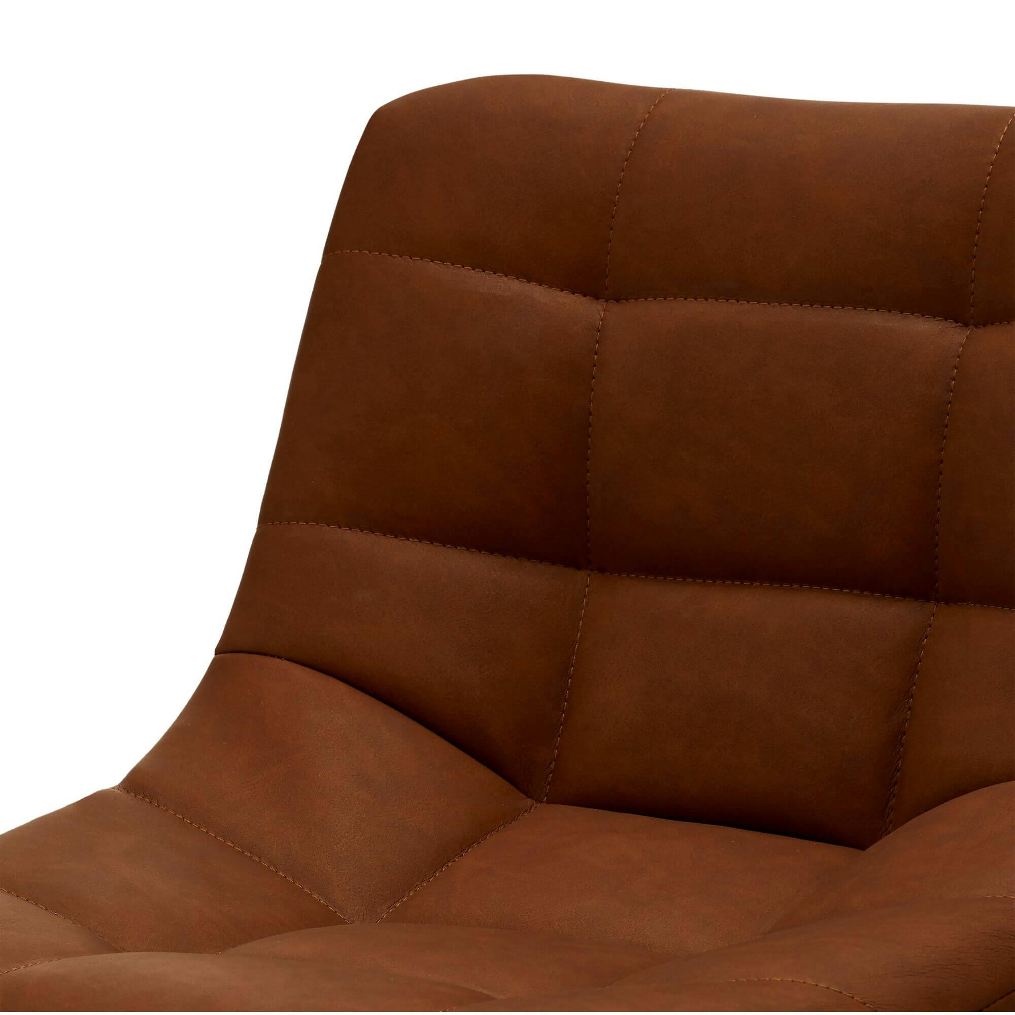 MARIO - Lot de 2 chaise de bar en simili marron clair H73