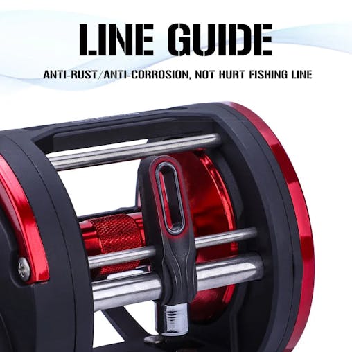 NNEOBA rolling Drum Fishing Reel 28kg Max DragRight Hand Red