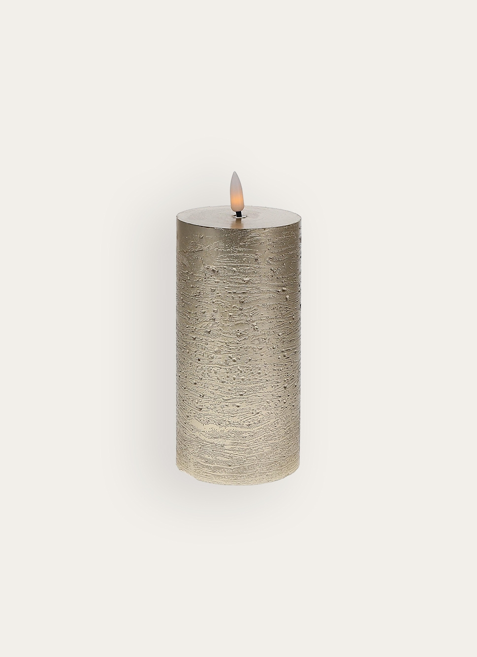 BOUGIE LED EN CIRE EFFET FLAMME VACILLANTE DORE