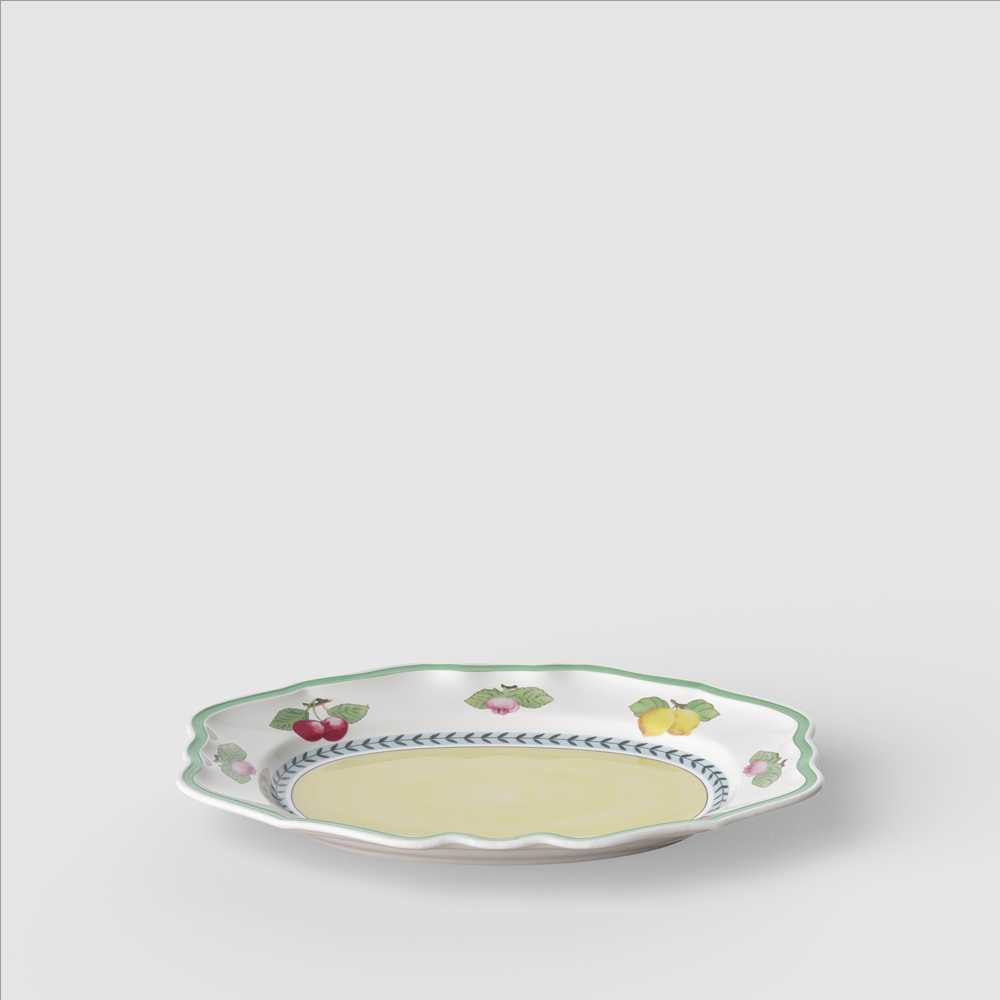 French Garden Serving Platter - Multi-colored, 14.5'' x 10.4'', Premium Porcelain