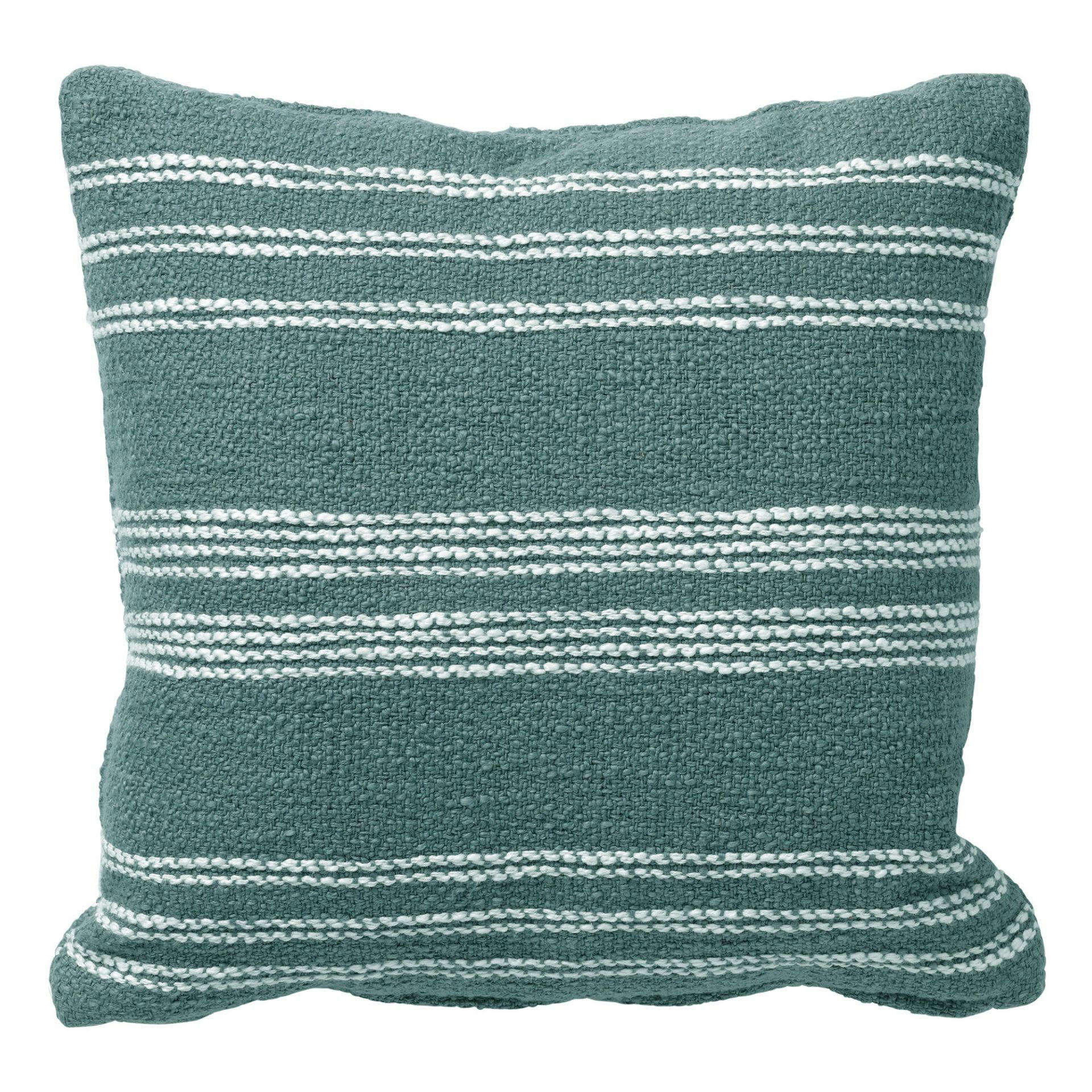 - Housse de coussin vert en coton-45x45 cm avec motif rayé
