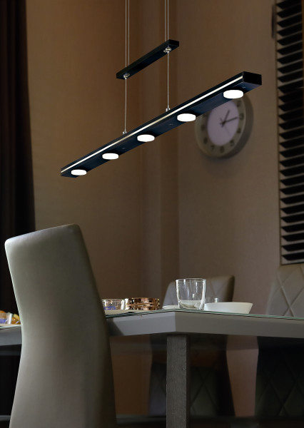 Lampa wisząca LACAL czarno-biała LED 7x4W Odcienie bieli 350lm Trio