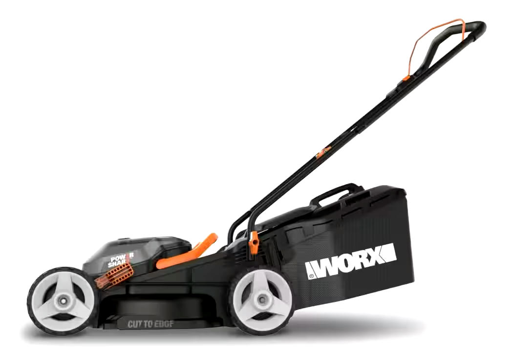 WORX WG779 40V Power Share™ Cordless Mulching Poly Lawn Mower, 14-in