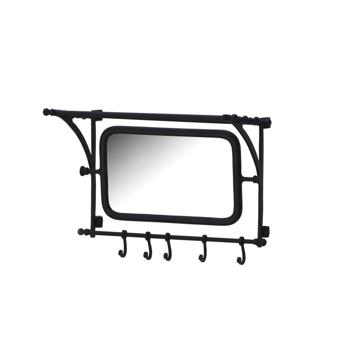 - Porte-manteau en métal noir mat