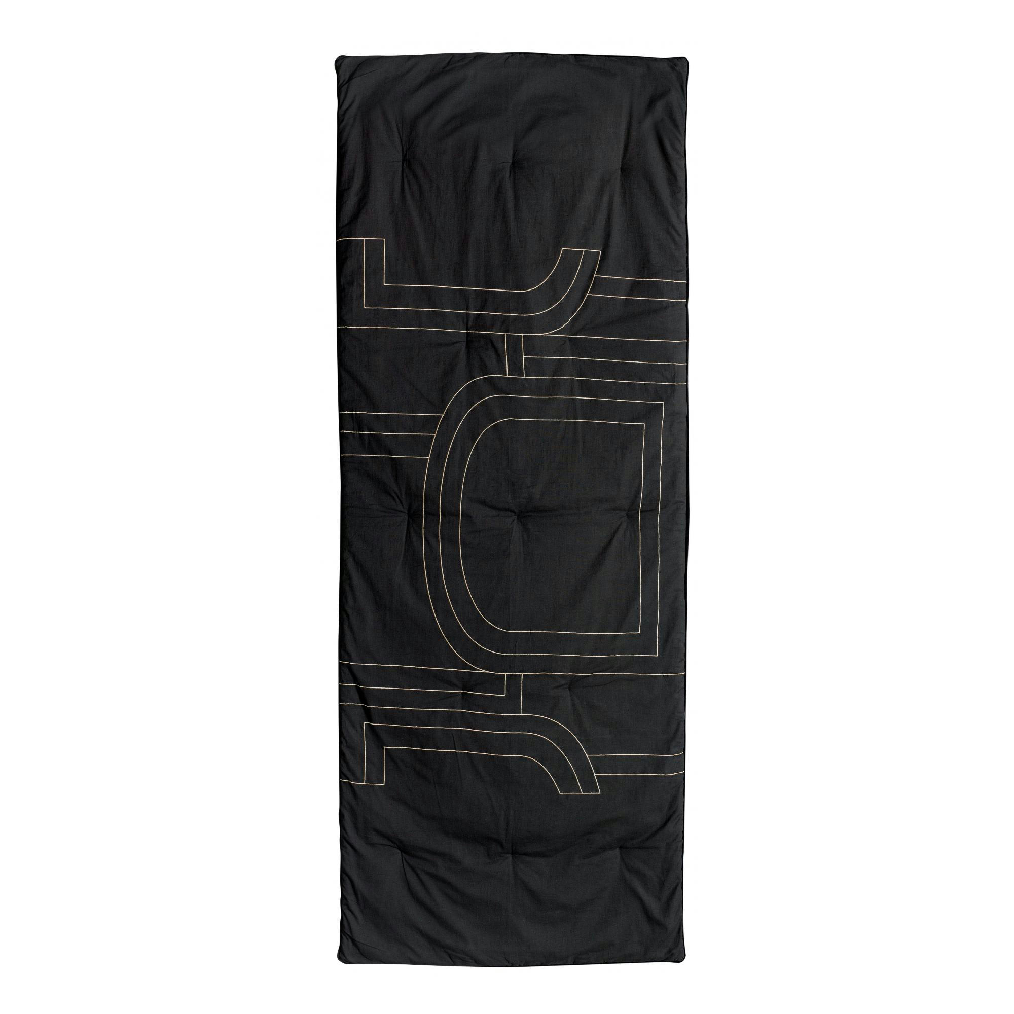 JADEN - Chemin de lit  en coton caviar 90 x 240