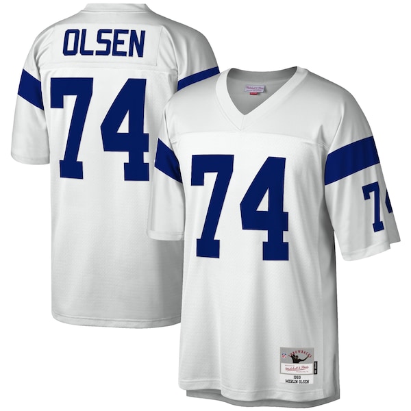 Merlin Olsen Los Angeles Rams Legacy Replica Jersey - White