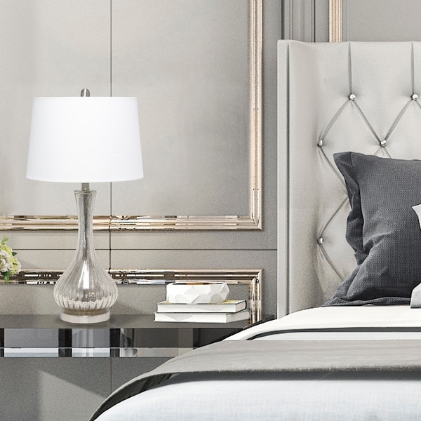Lalia Home Speckled Mercury Tear Drop Table Lamp