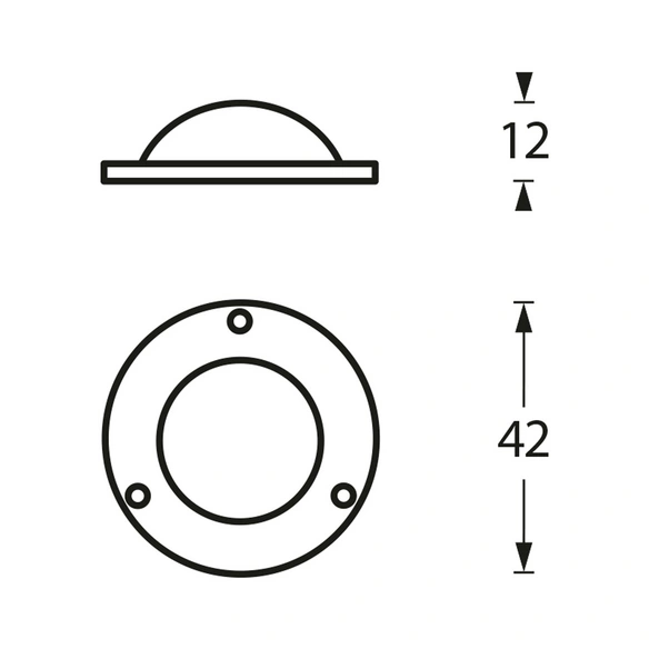 Türknopf, D.42x12 mm