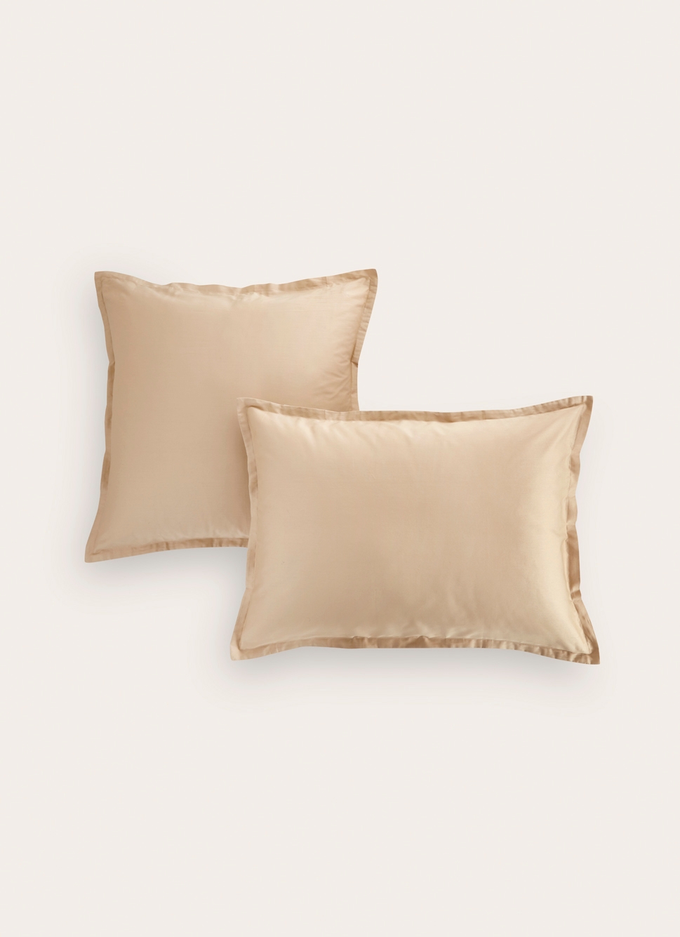 TAIE D'OREILLER EN SATIN DE COTON UNI MORDORE