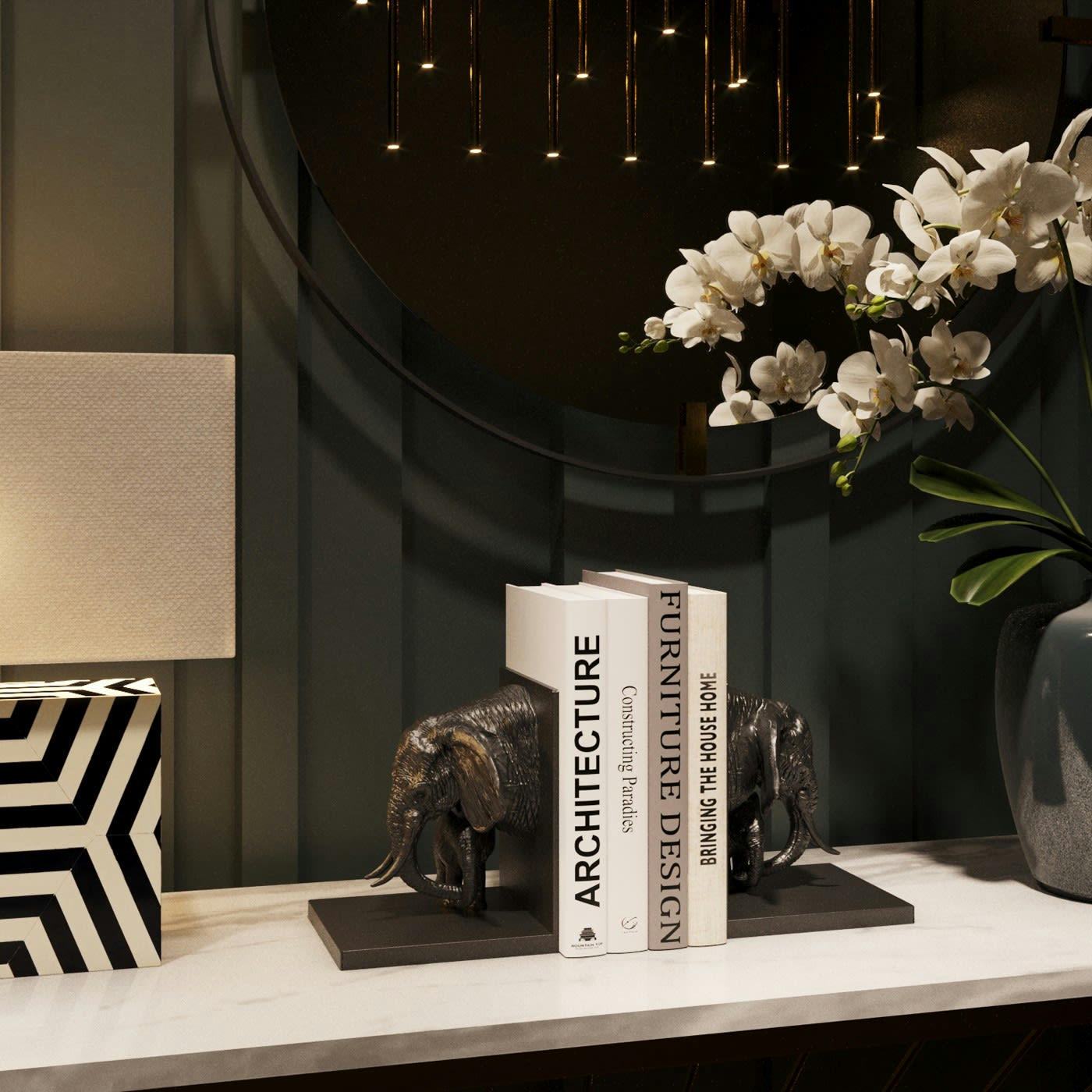 - Serre-livres famille éléphants set de 2 Kare Design