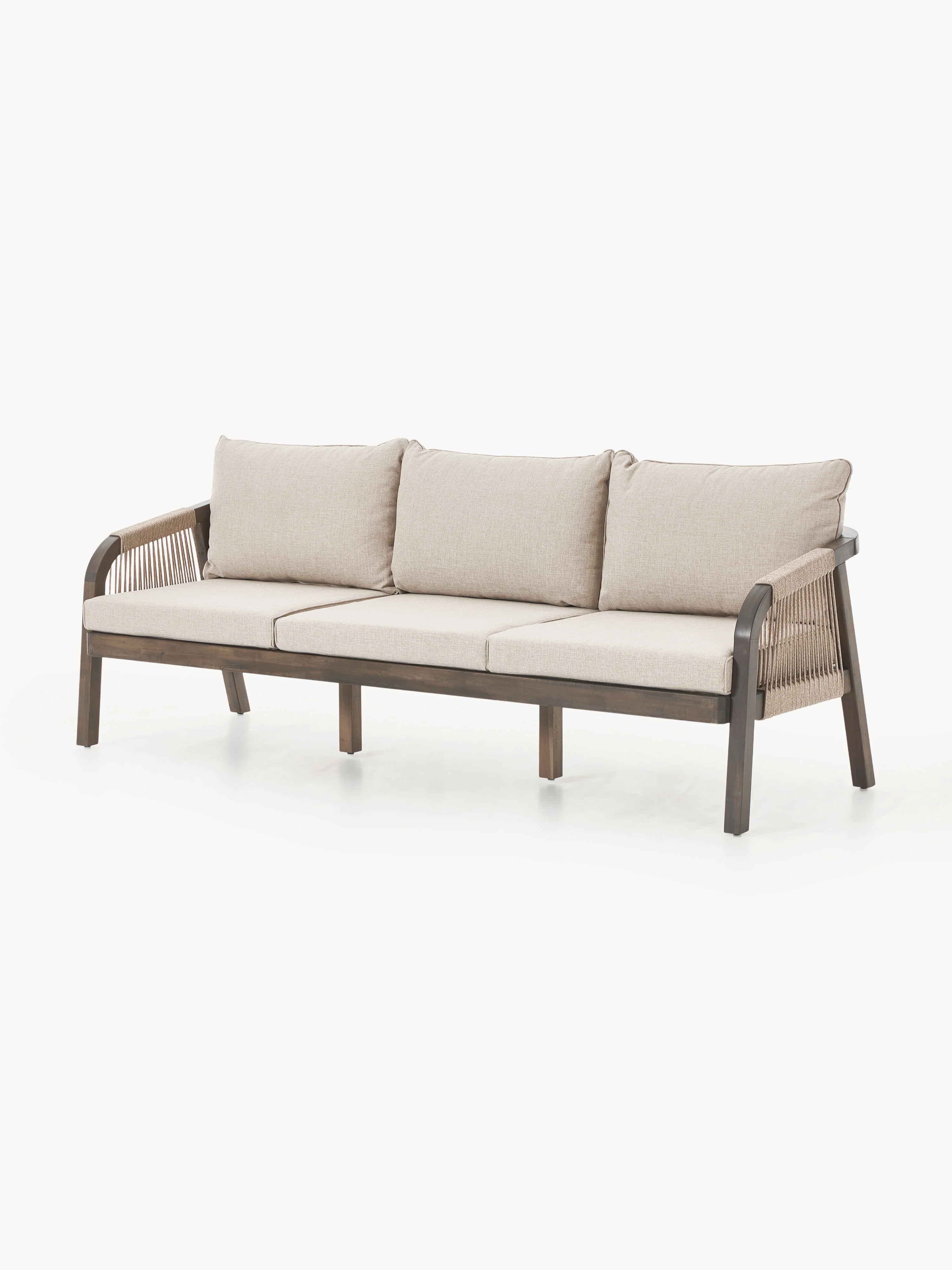 Garten-Loungesofa Lu (3-Sitzer) aus Akazienholz