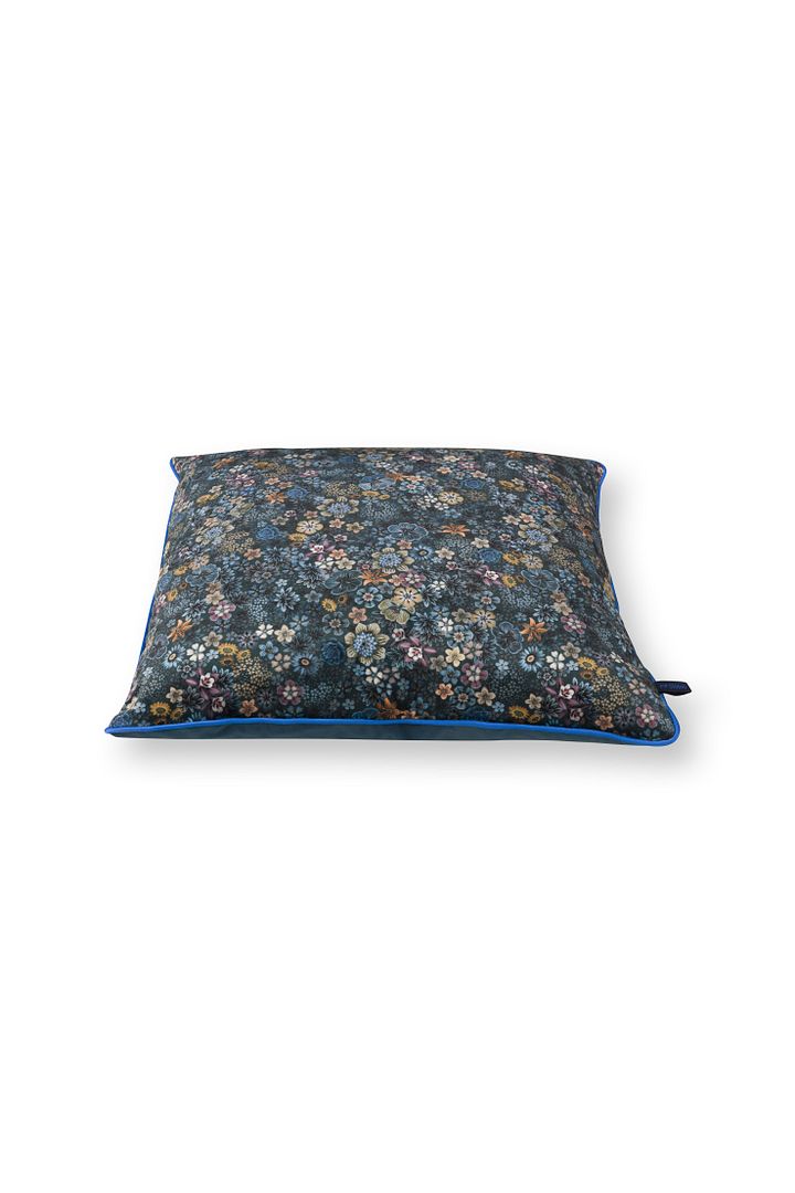 Pip Studio Titti i Fiori Sierkussen - Woondecoratie - Blauw - 50x50cm