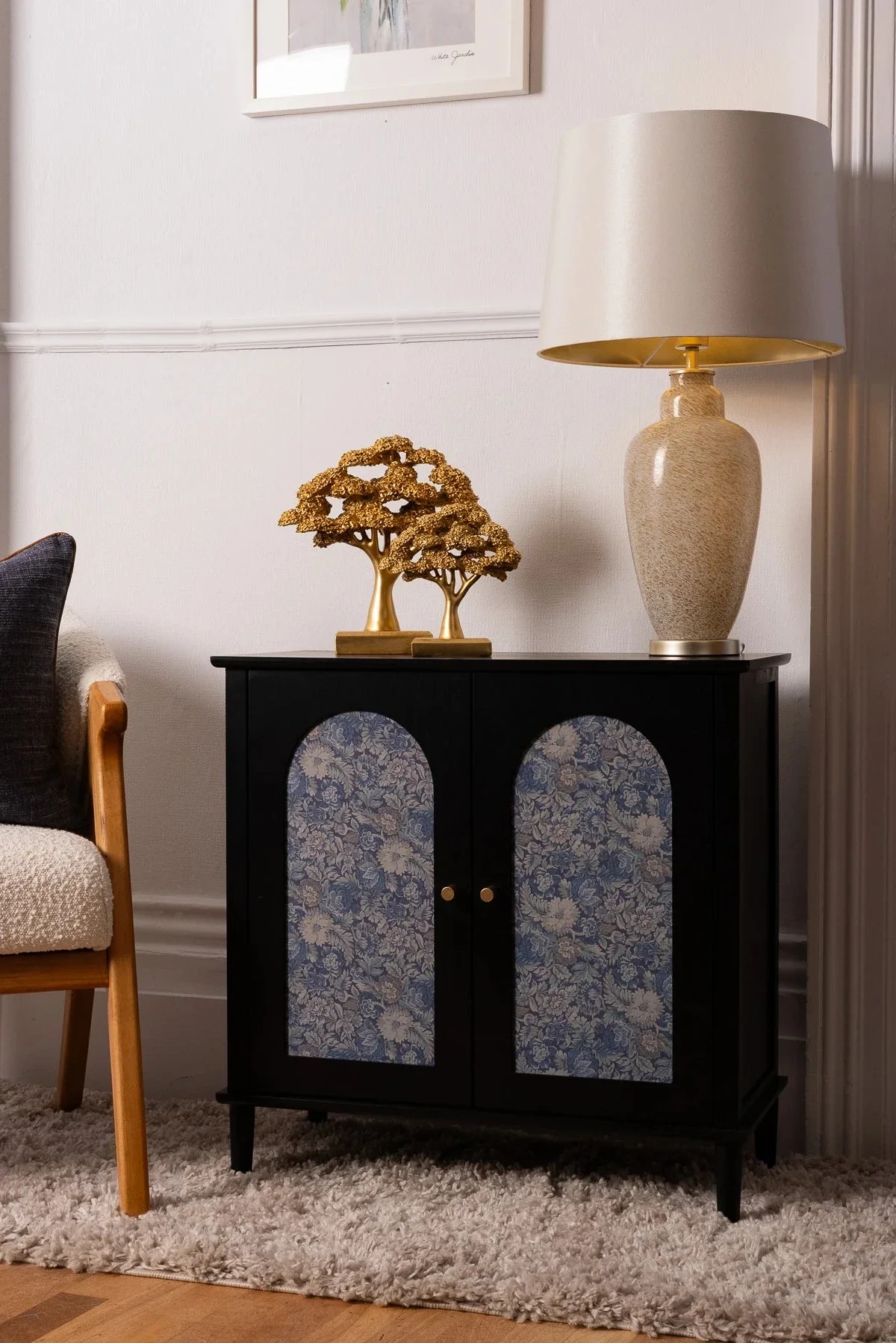 Hannah 2-Door Walnut Cabinet