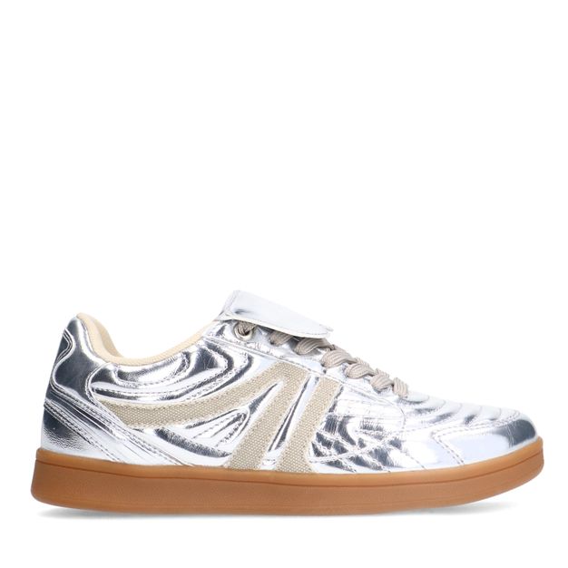 Zilveren metallic sneakers