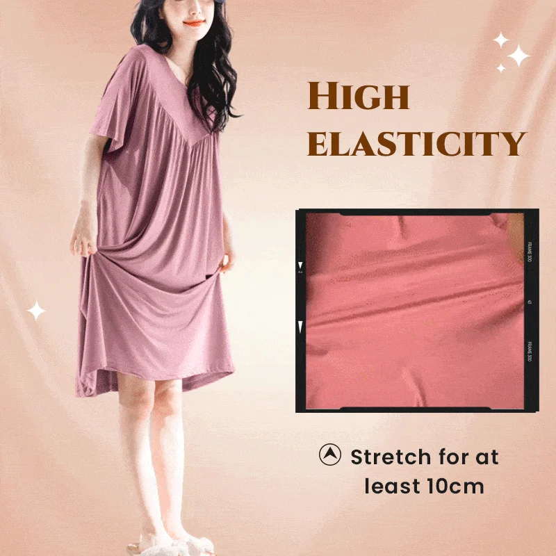 Super Soft Comfortable Short Sleeve Loose Pajama Dress 🔥Buy 2 Free Shipping