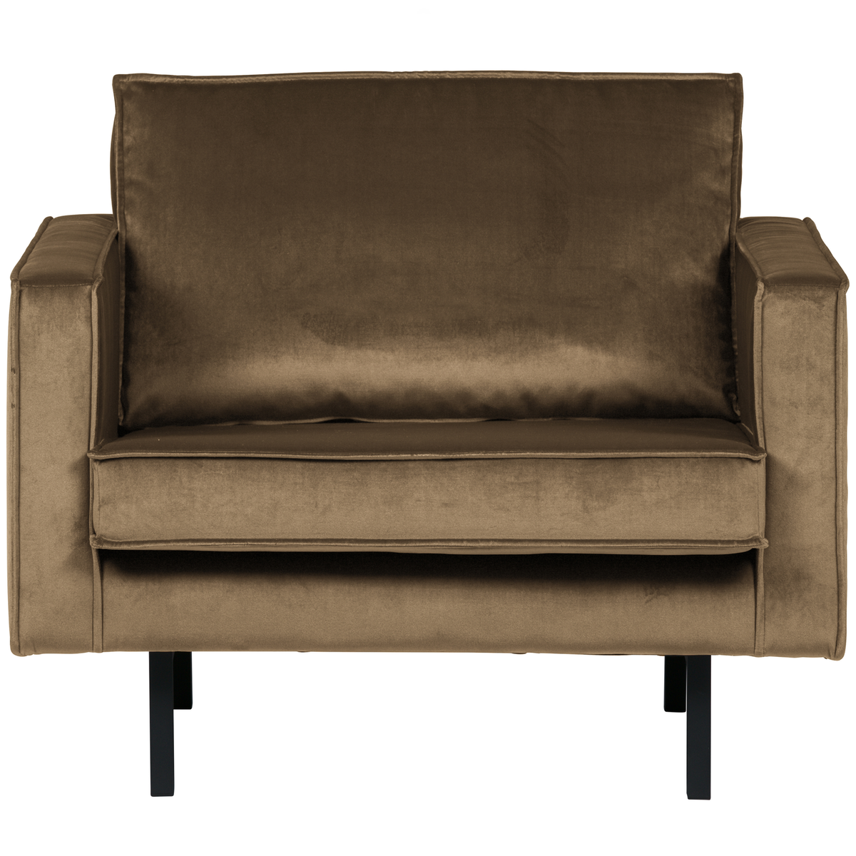 WOOOD fauteuil Rodeo - Velvet - Taupe - 85x105x86