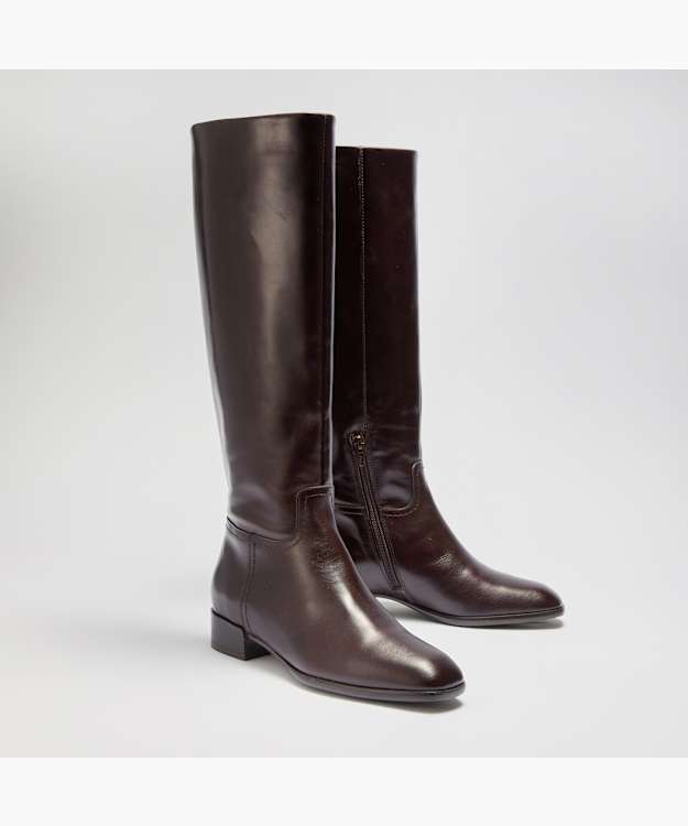Toova Brown - Leather Knee-High Boots