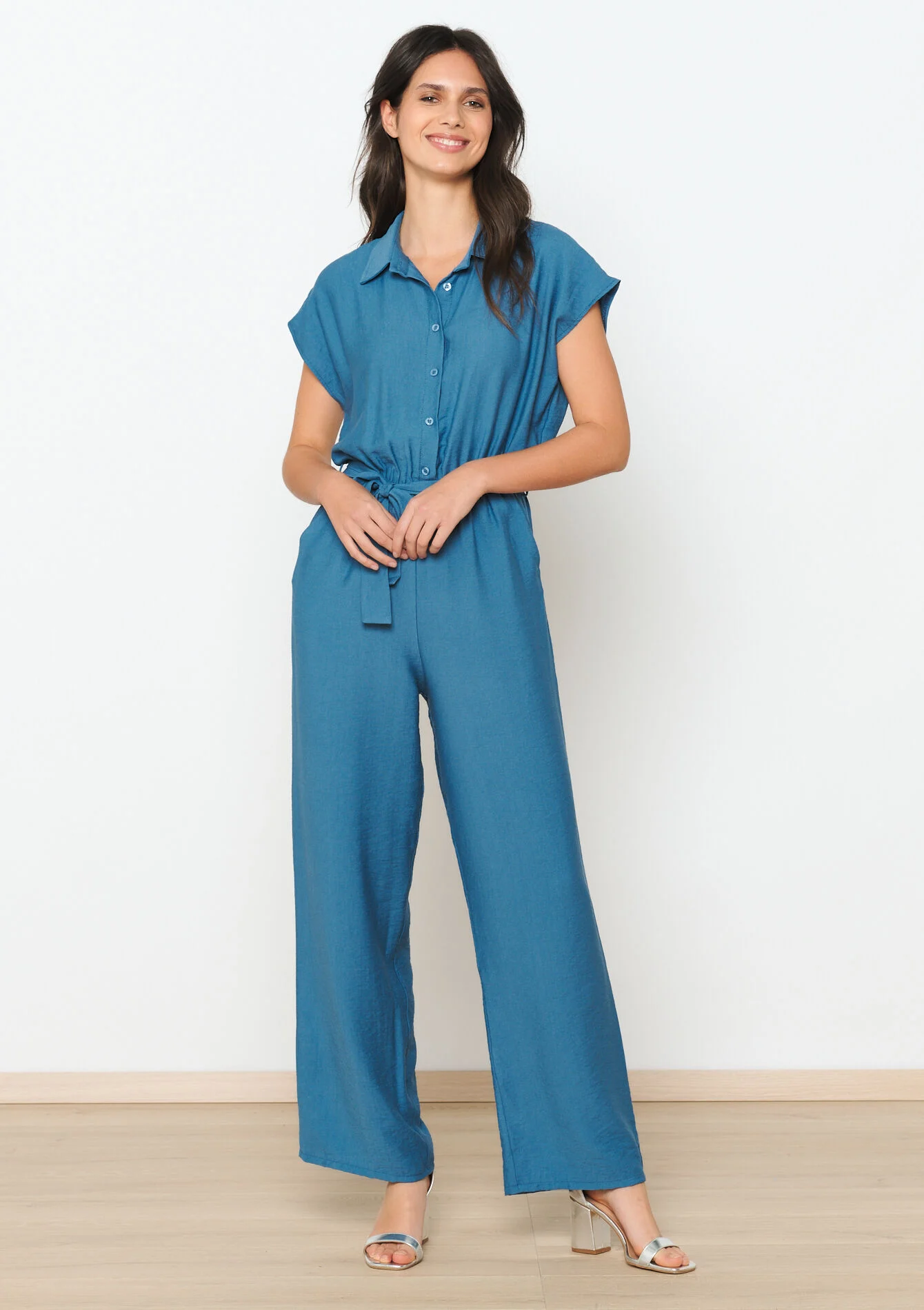 Jumpsuit met korte mouwen