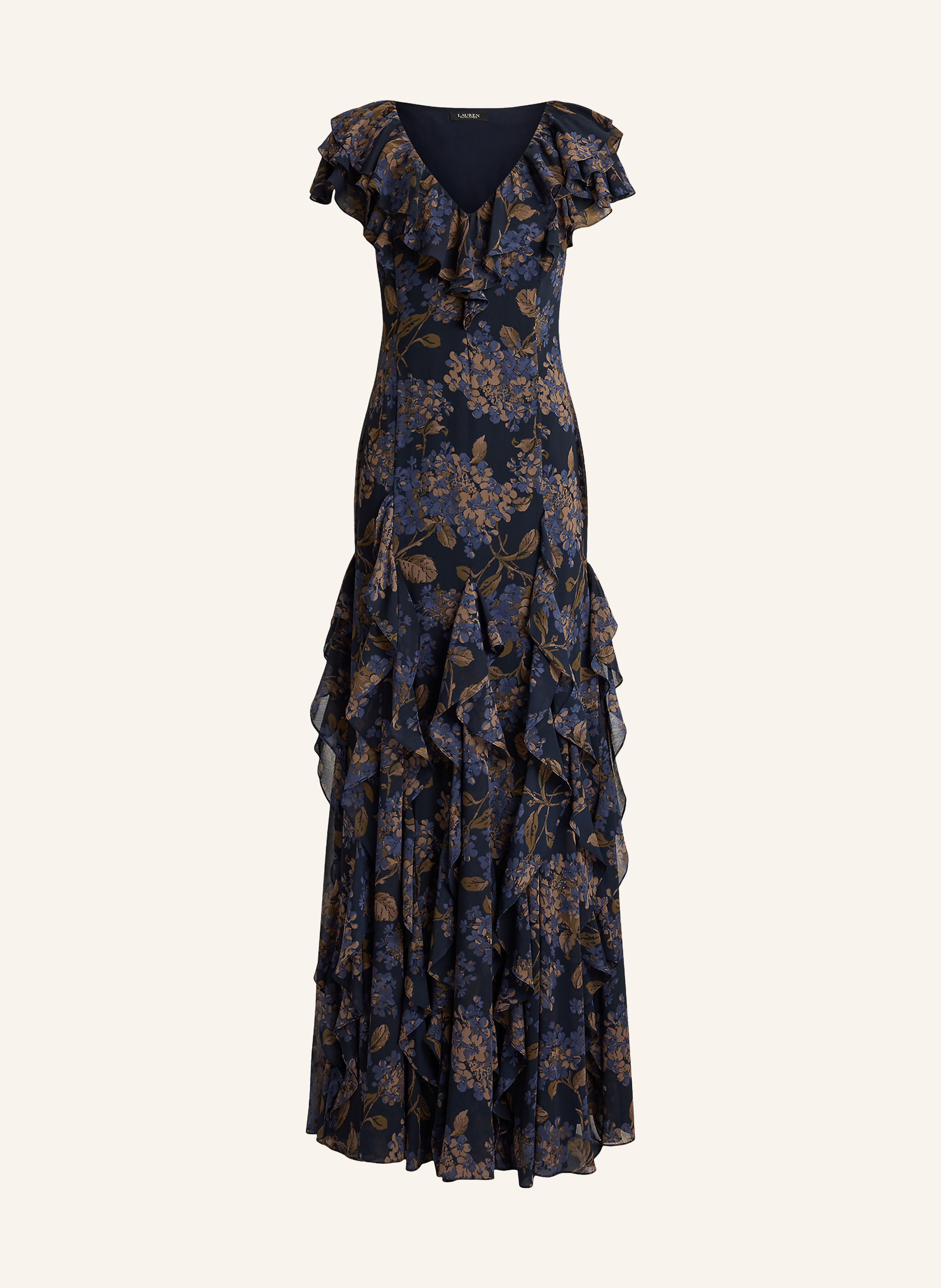 LAUREN RALPH LAUREN Abendkleid mit Volants