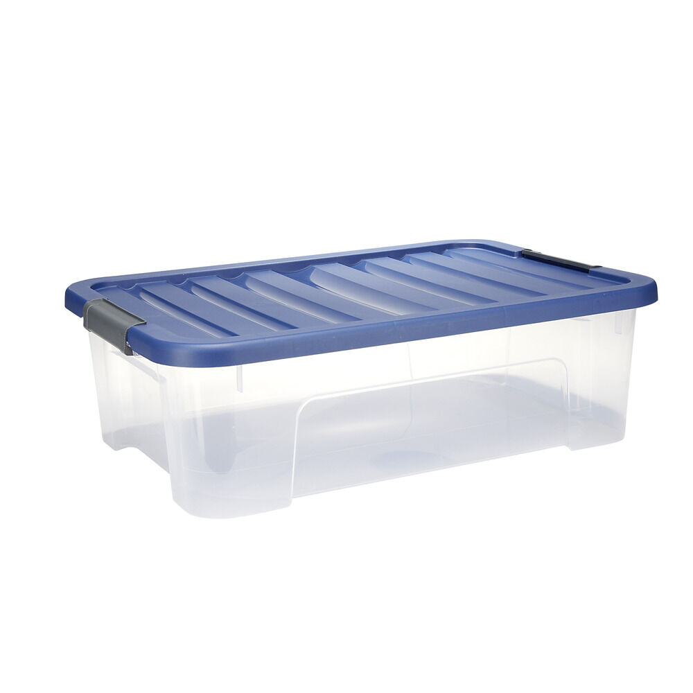 Box plastique 25L avec couvercle à clip 55x17xH39cm
