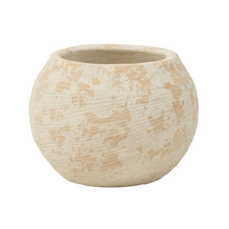 - Cache pot en ciment crème 23x23x17 cm