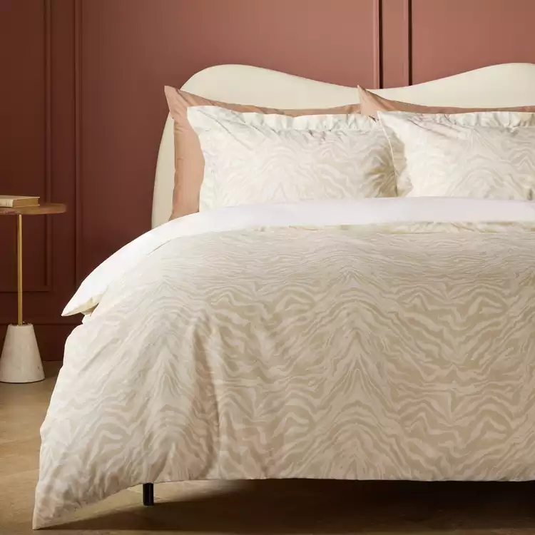 Habitat Zebra Print Cream Bedding Set - Single