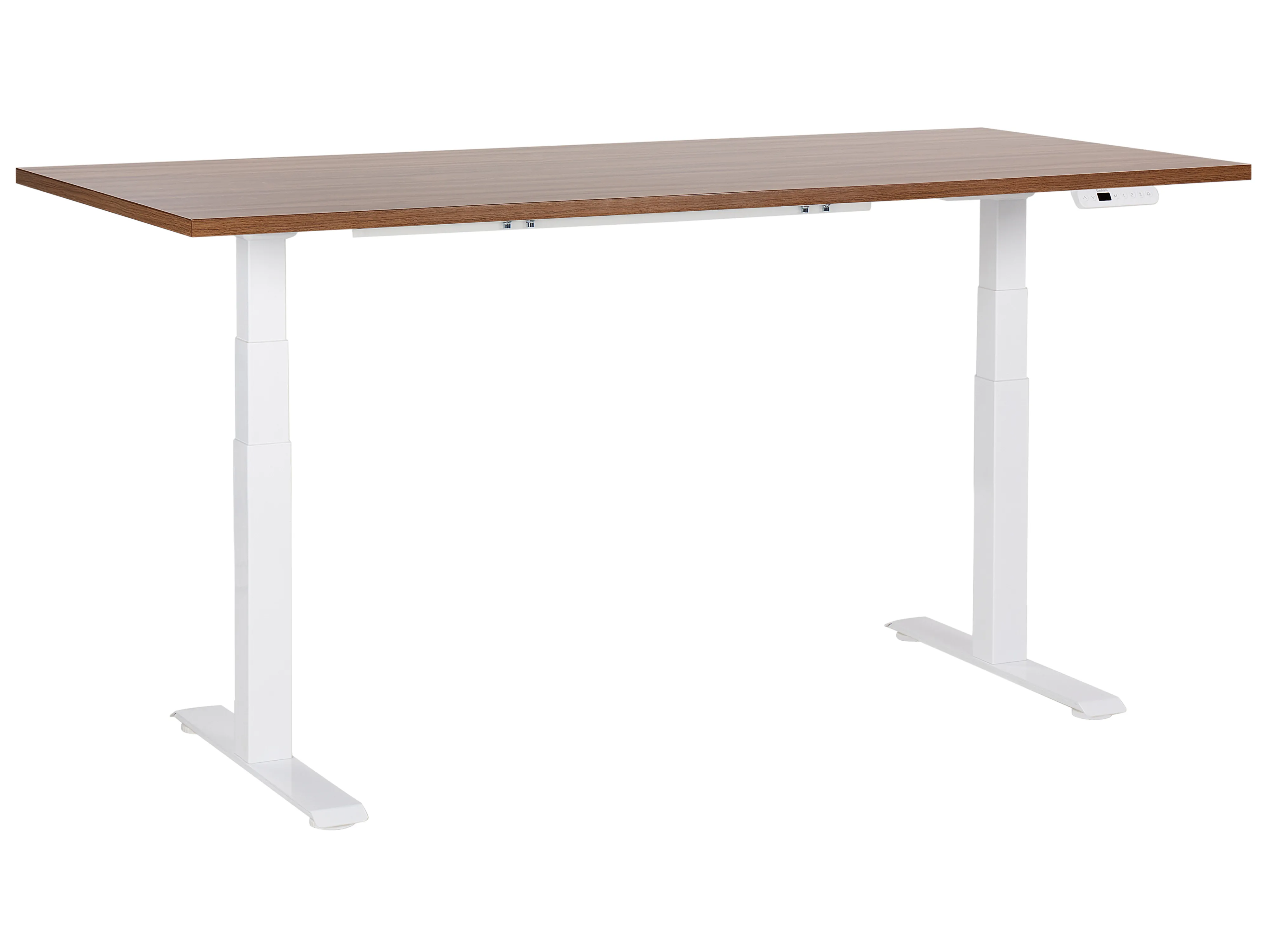 Electric Adjustable Standing Desk DESTINES Brown/ White 180 cm 80 cm