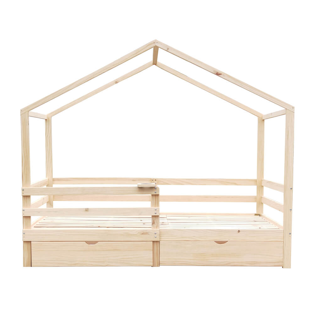 Home Deluxe Kinderbed WOLKENLAND Naturel Met Lades