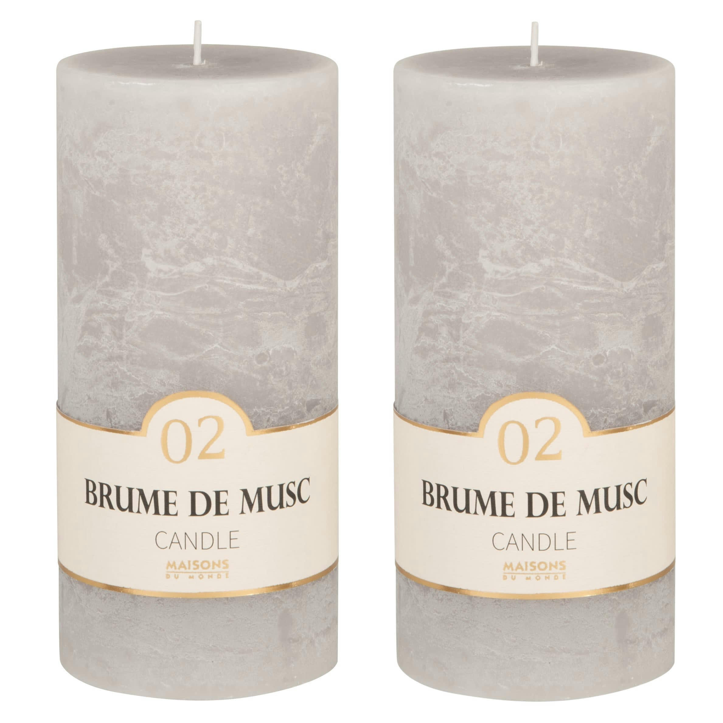 COLORAMA - Bougie parfumée grise H15, 490g