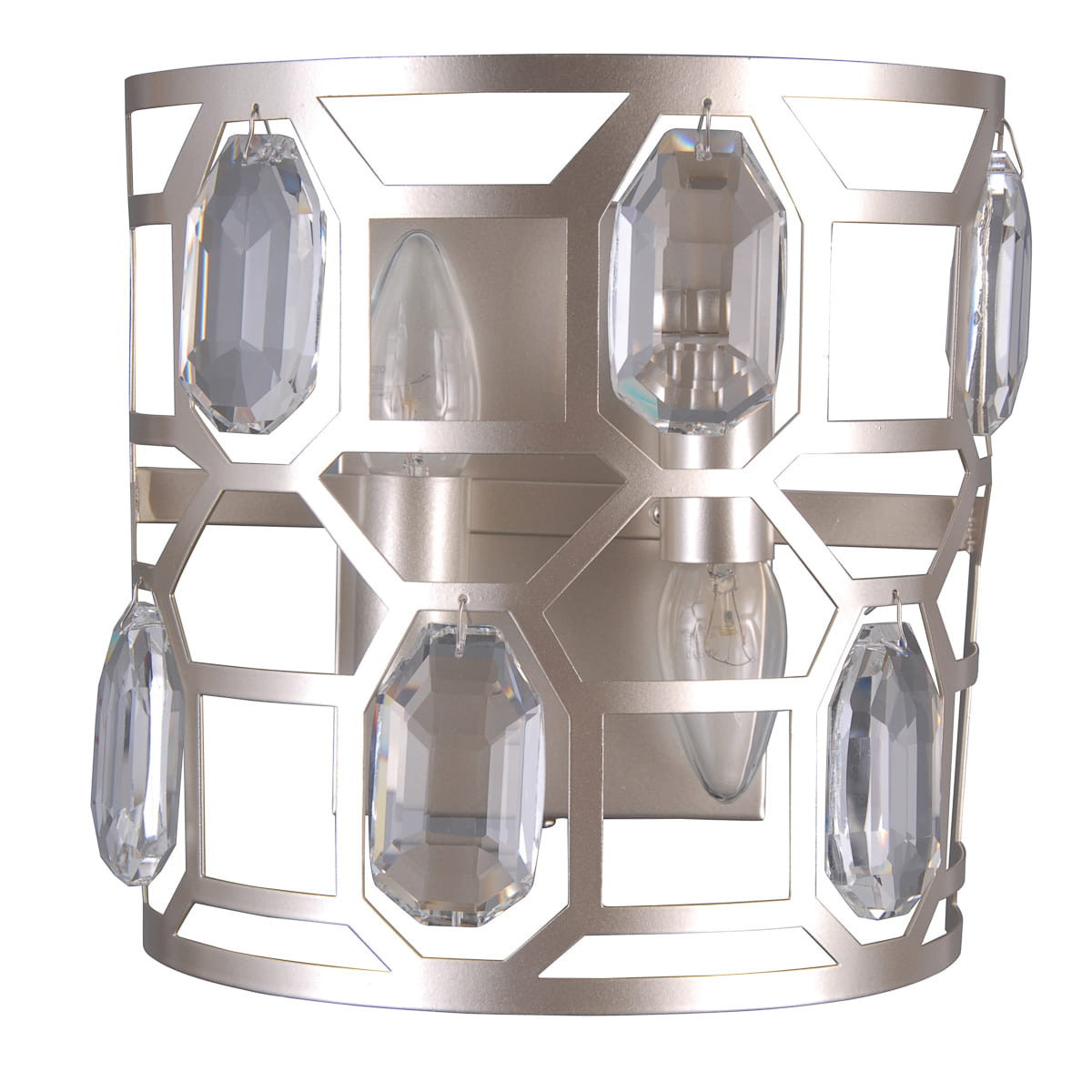 Kinkiet srebrny MOMENTO 2xE14x40W wym:23x24x15cm IP20 Italux