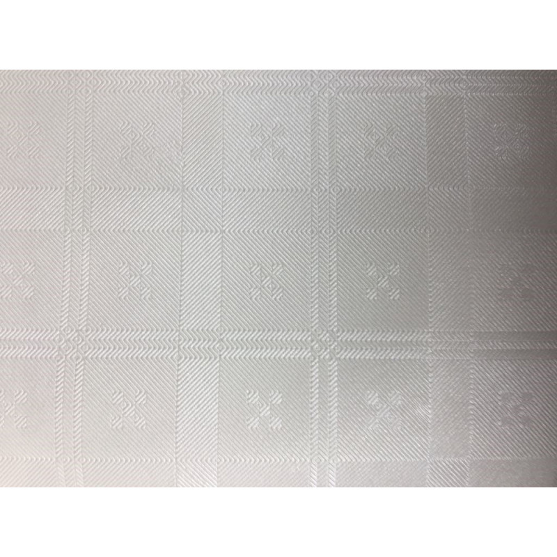 Nappe en PVC non tissé gaufré Damast blanc 140 cm au mètre