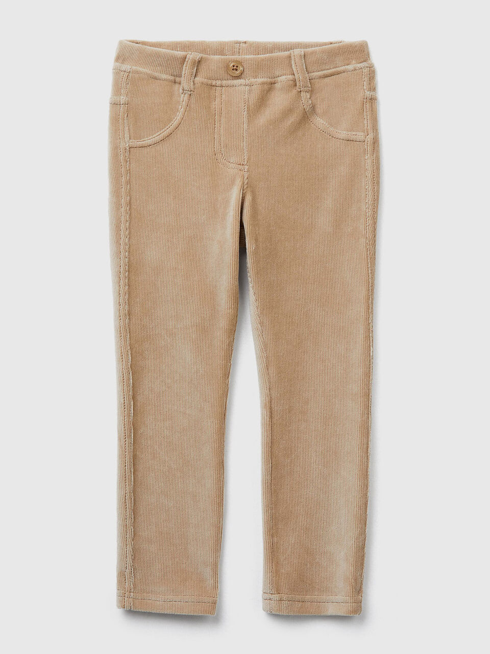 Ribbed chenille trousers