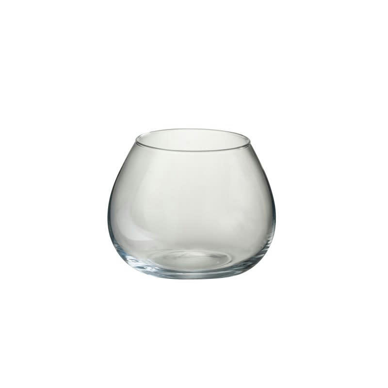 - Vase en verre transparent 19x19x15 cm