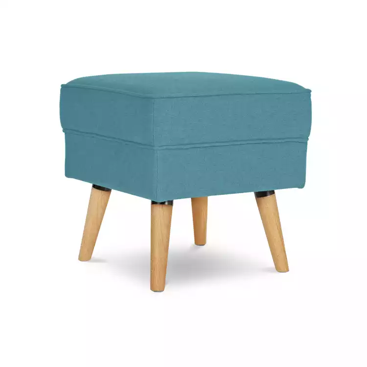 Habitat Callie Fabric Footstool - Teal