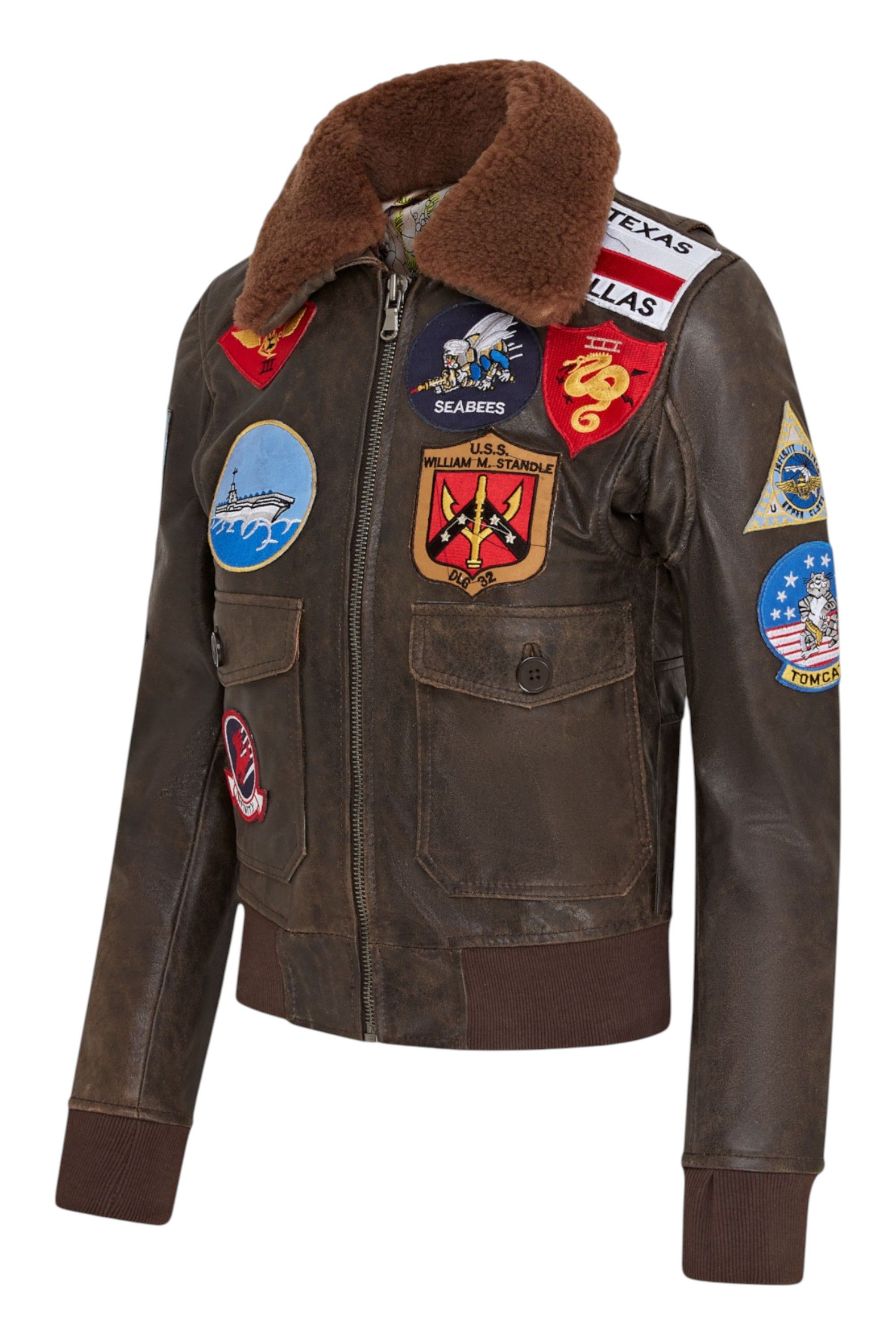 Infinity Leather A2 Top Gun Leather Bomber Jacket-Sunbury