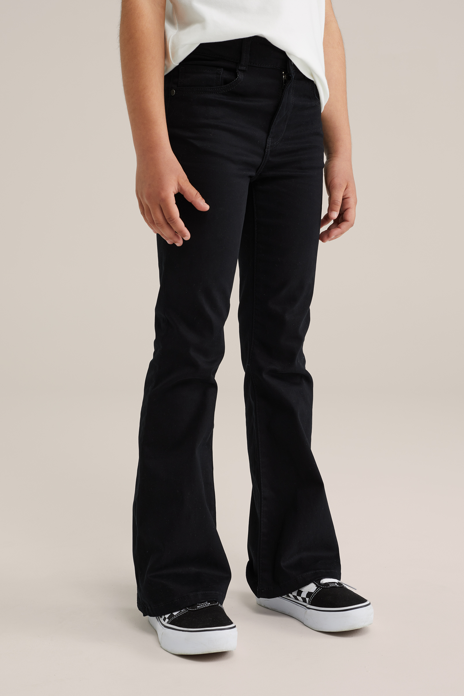 Meisjes flared jegging met stretch