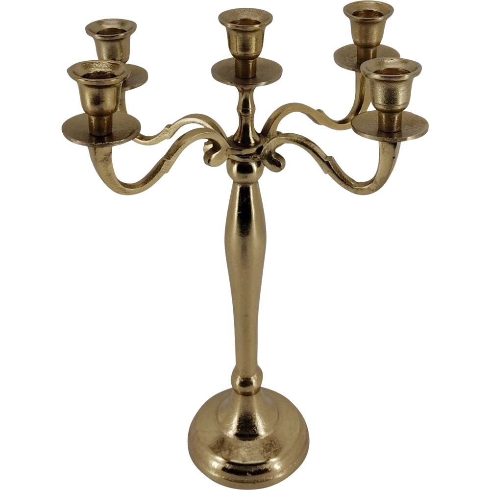 Lesli Living kaarshouder Brush - goud - 40,5cm