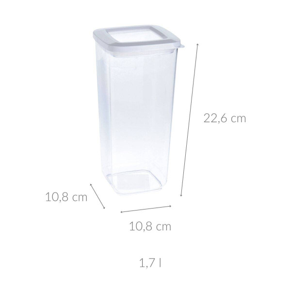 Pojemnik na artykuły sypkie, transparentny