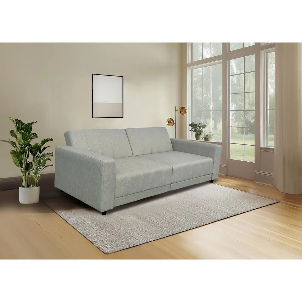 Allie II - Slaapbank 3-zits in cappuccinokleurige stof